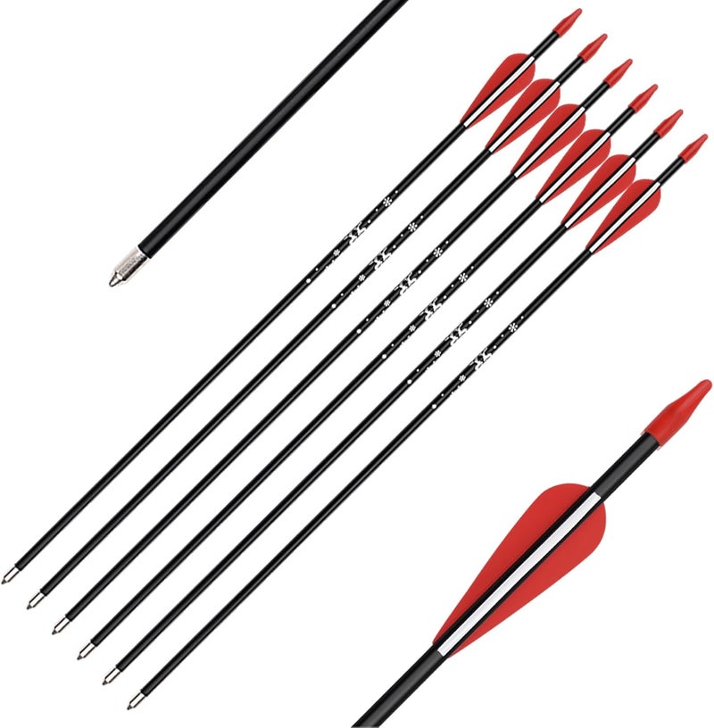 Yls Fiberglass Archery Arrows 30 inch Practice Arrows Perfect for Youth Beginner Target Practice and Outdoor Shooting Recurve Bows Compound Bow - Image 1